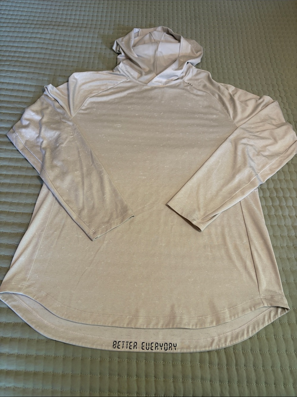 lululemon athletica Light gray textured training hoodie